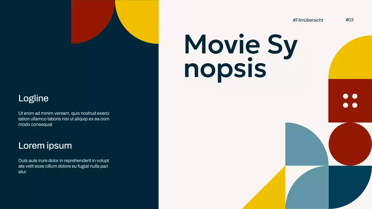 Elfenbein Marineblau Gelb Einfach Minimal Pop Film Übersichtskampagne