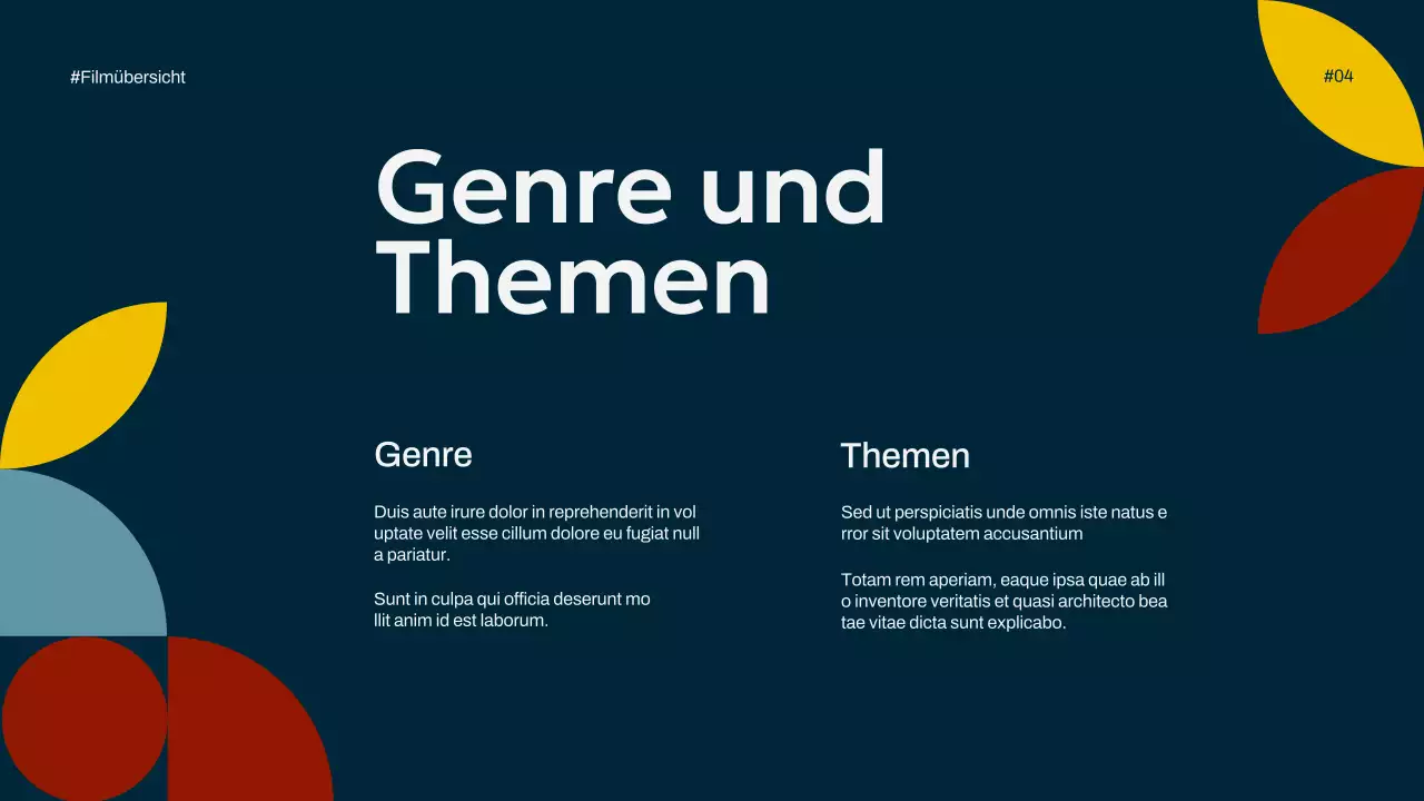 Elfenbein Marineblau Gelb Einfach Minimal Pop Film Übersichtskampagne