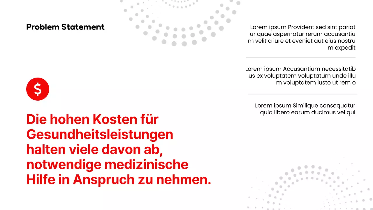 Rot Weiß Modernes Gesundheitswesen Produkt-Pitch