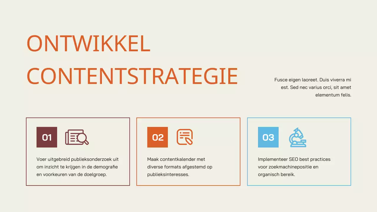 Cream Orange Eenvoudig Projectvoorstel