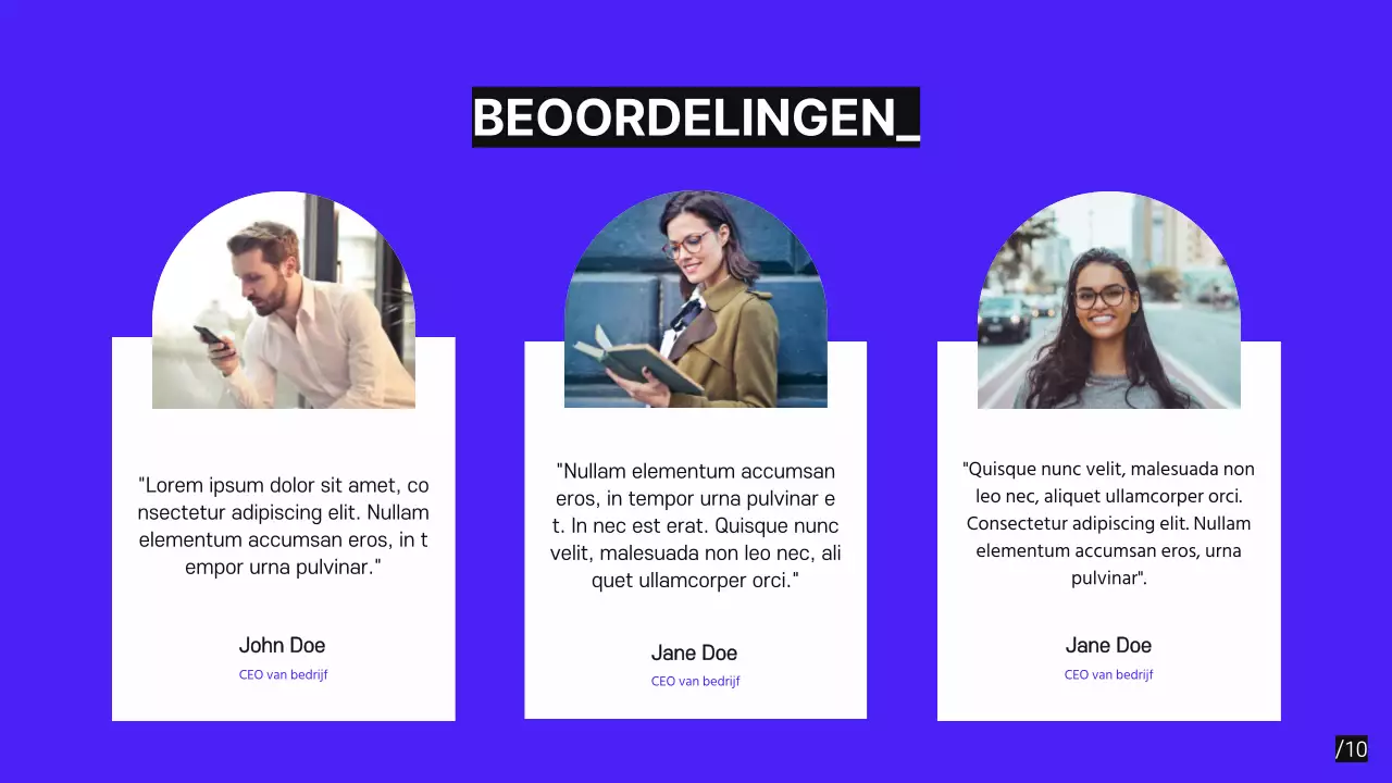 Paars Zwart Modern Minimal Pitch Deck voorstel