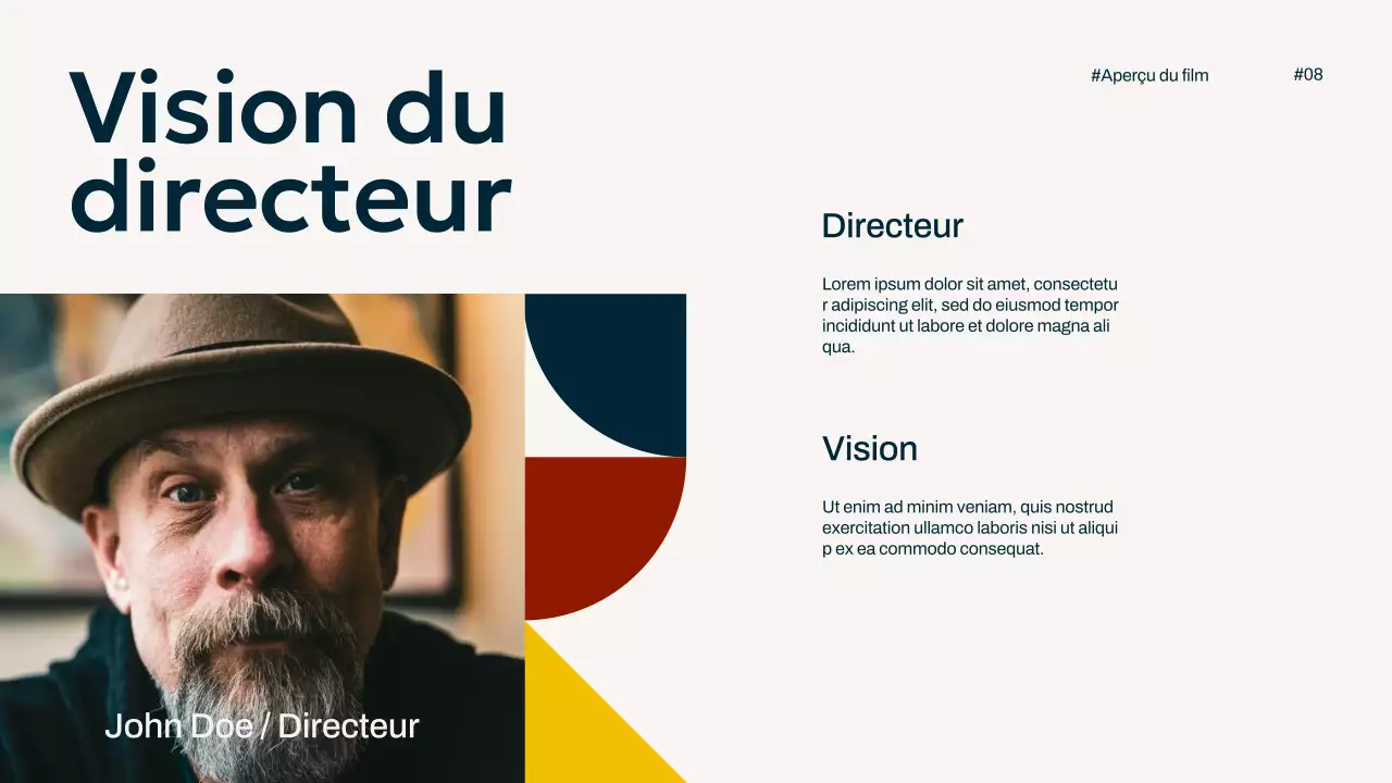 Ivory Navy Yellow Simple Minimal Pop Movie Overview Campaign