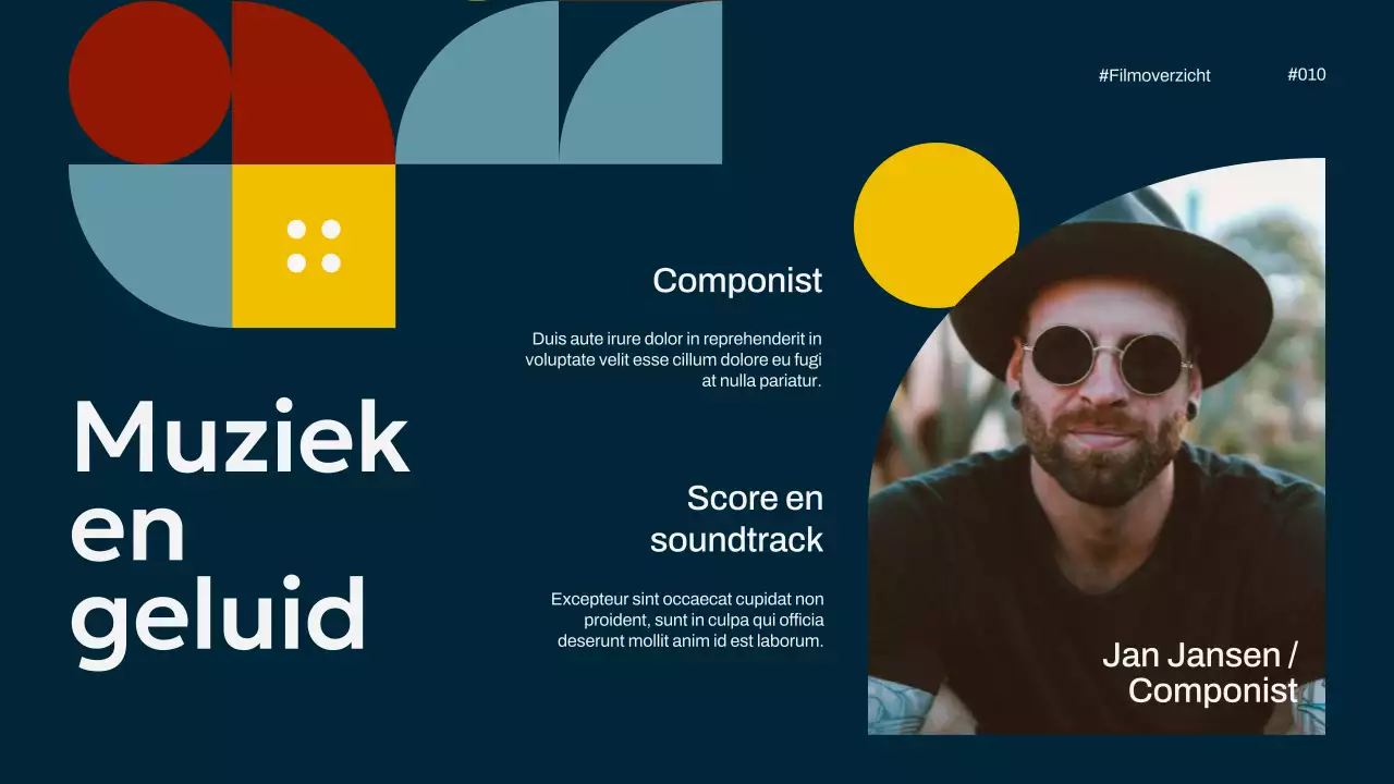 Ivory Navy Geel Eenvoudig Minimal Pop Film Overzicht Campagne