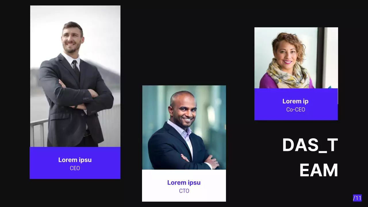 Lila Schwarz Modern Minimal Pitch Deck Vorschlag