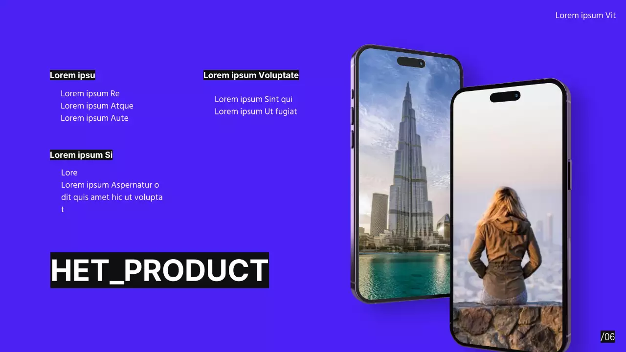 Paars Zwart Modern Minimal Pitch Deck voorstel