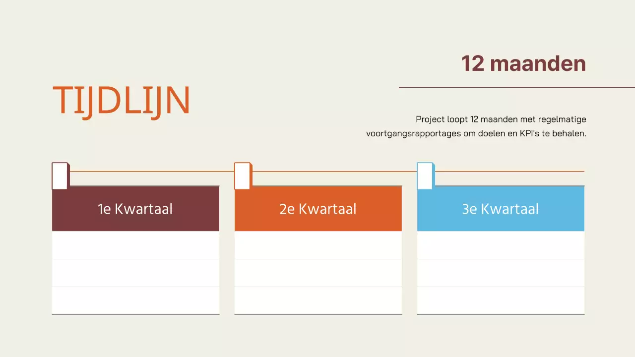 Cream Orange Eenvoudig Projectvoorstel