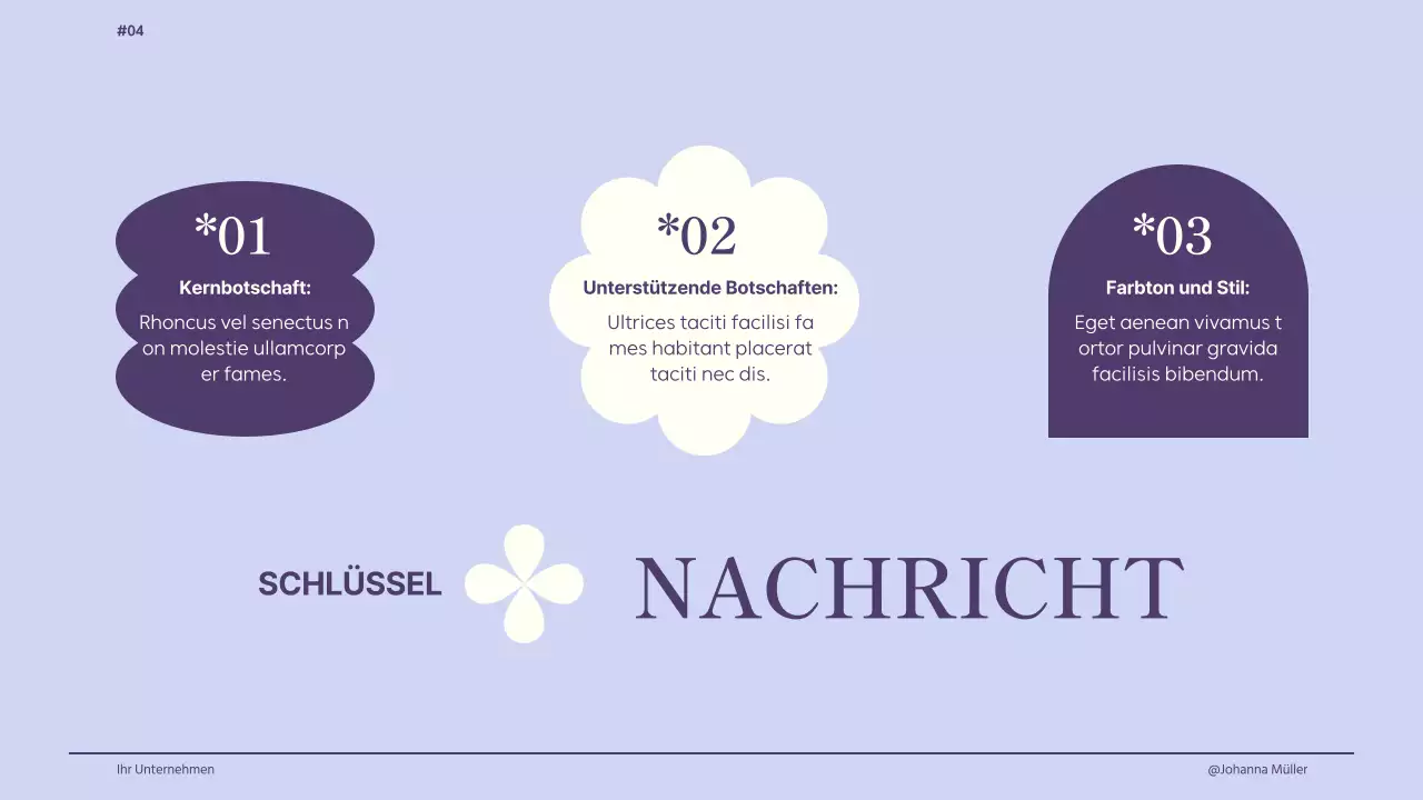 Elfenbein Lila Gelb Retro Creative Design Brief Guidelines