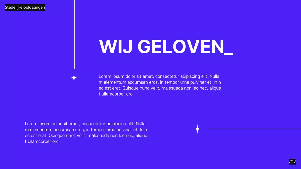 Paars Zwart Modern Minimal Pitch Deck voorstel