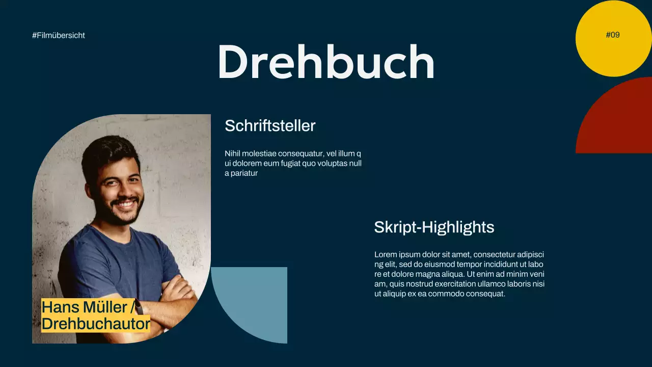 Elfenbein Marineblau Gelb Einfach Minimal Pop Film Übersichtskampagne