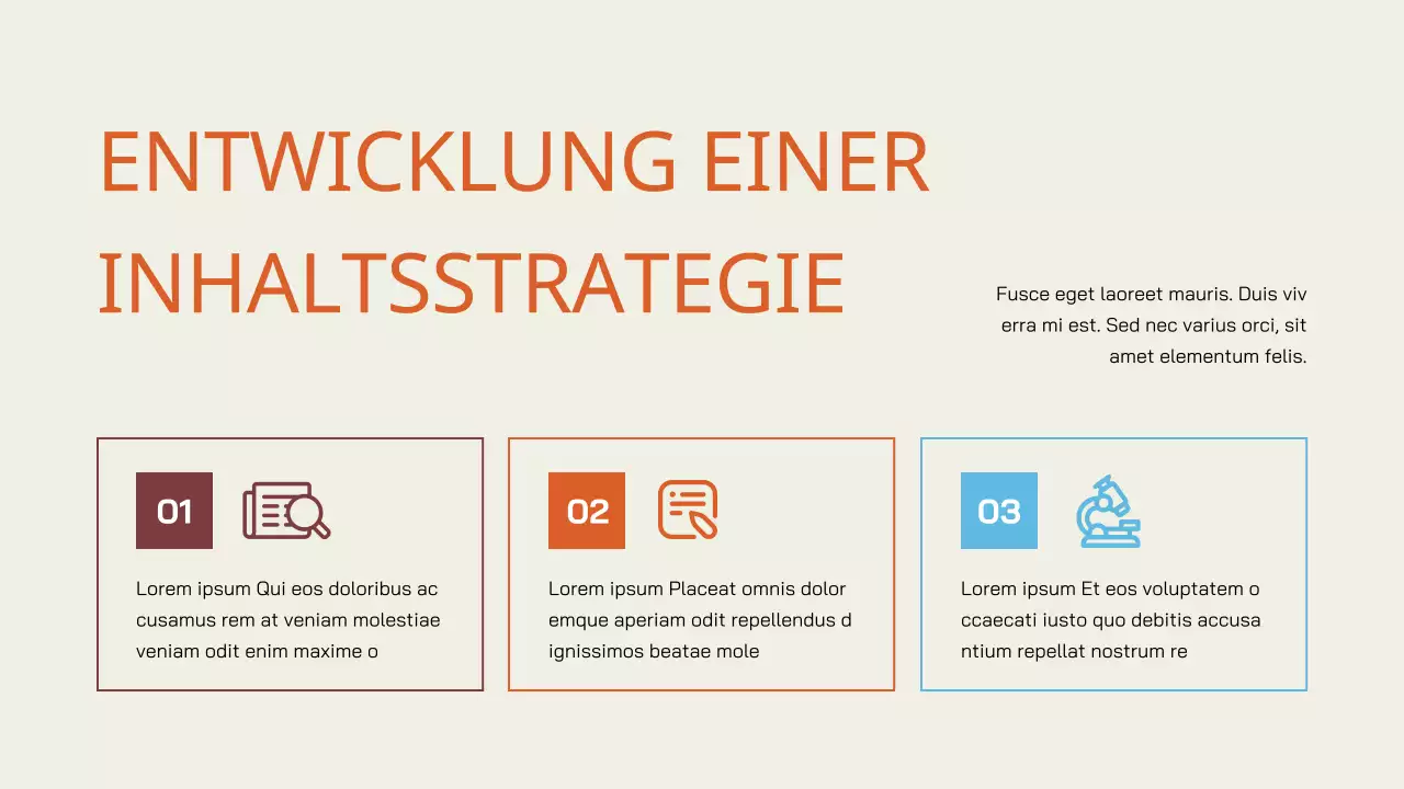 Creme Orange Einfacher Projektvorschlag für Unternehmen