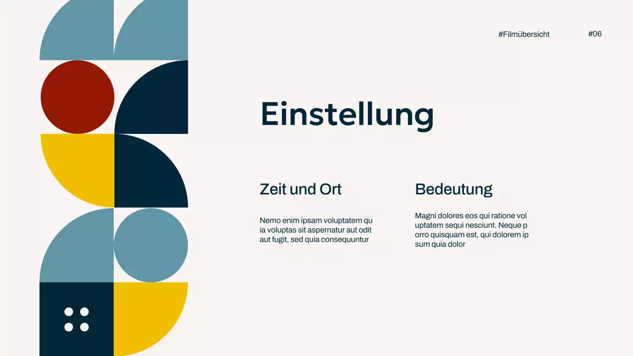 Elfenbein Marineblau Gelb Einfach Minimal Pop Film Übersichtskampagne