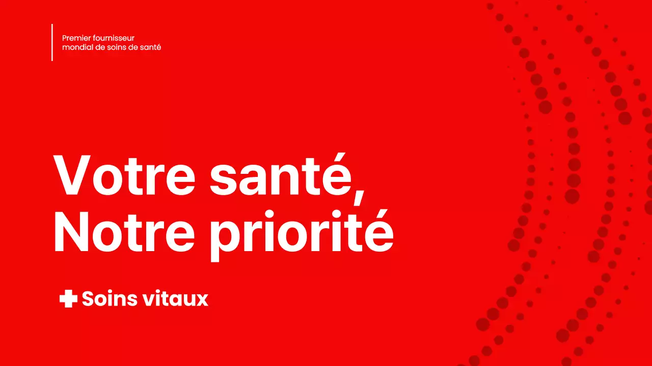 Rouge, blanc, moderne : présentation de produits de soins de santé