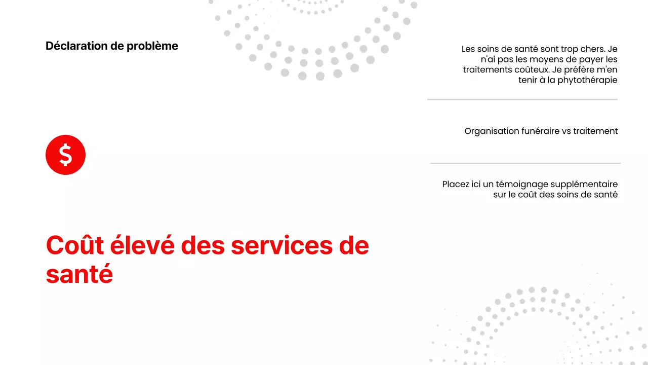 Rouge, blanc, moderne : présentation de produits de soins de santé