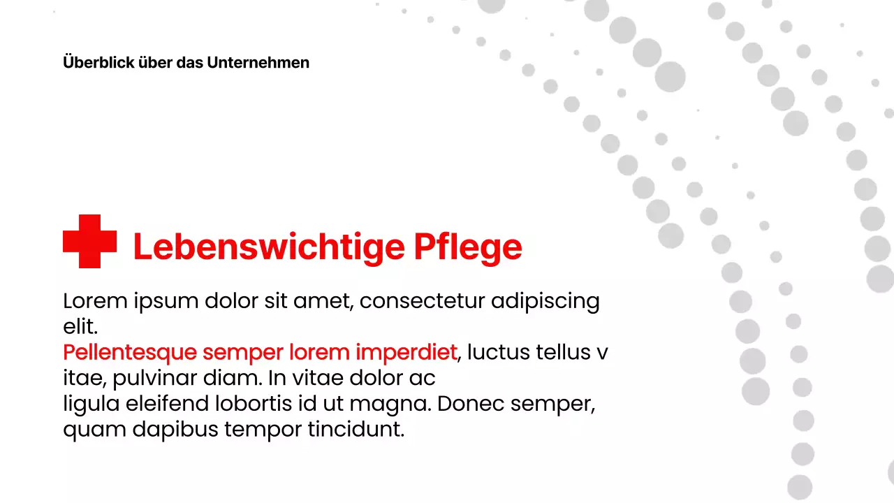 Rot Weiß Modernes Gesundheitswesen Produkt-Pitch