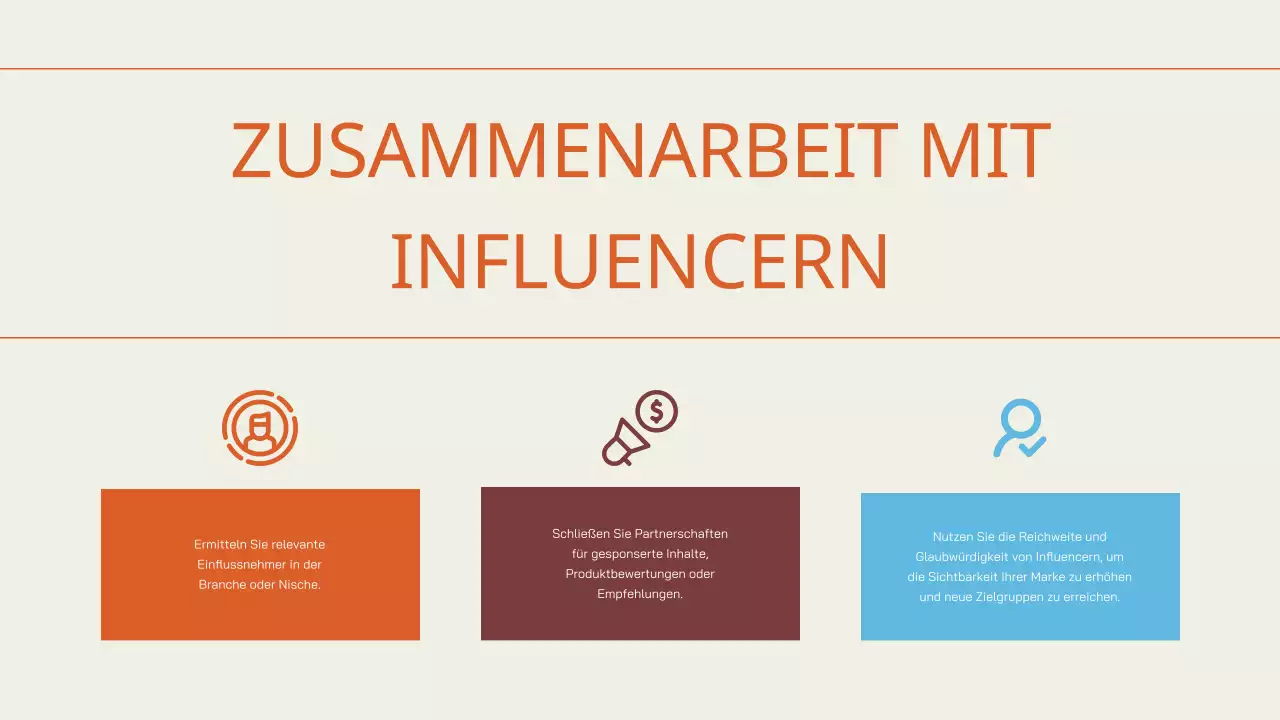 Creme Orange Einfacher Projektvorschlag für Unternehmen