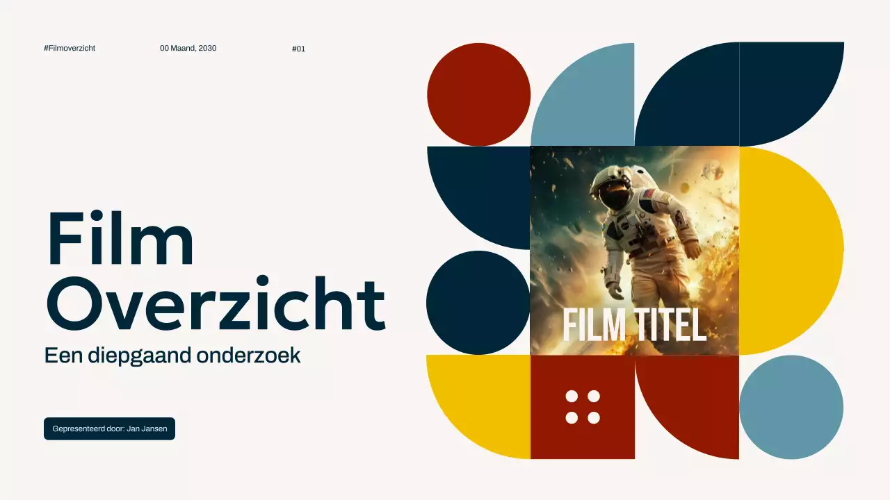 Ivory Navy Geel Eenvoudig Minimal Pop Film Overzicht Campagne