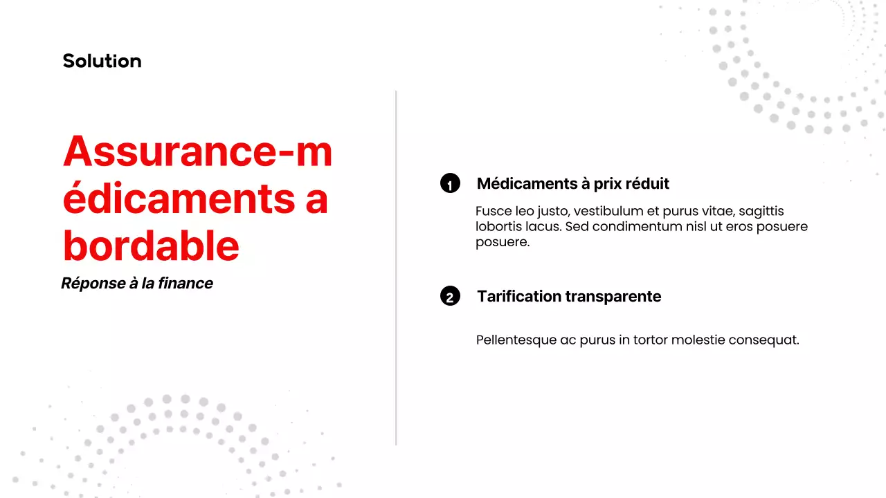 Rouge, blanc, moderne : présentation de produits de soins de santé