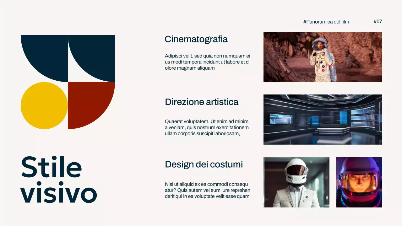 Avorio Navy Giallo Semplice Minimal Pop Panoramica della campagna cinematografica