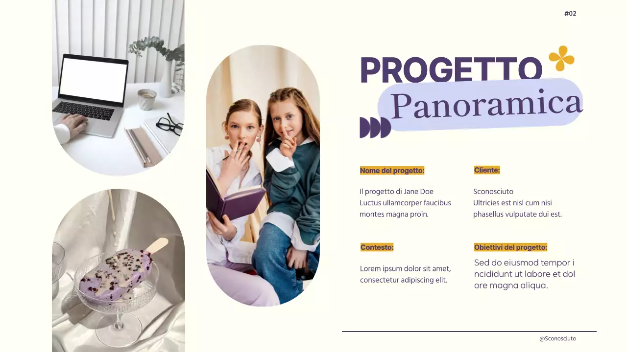 Avorio Viola Giallo Retro Linee guida per il design creativo