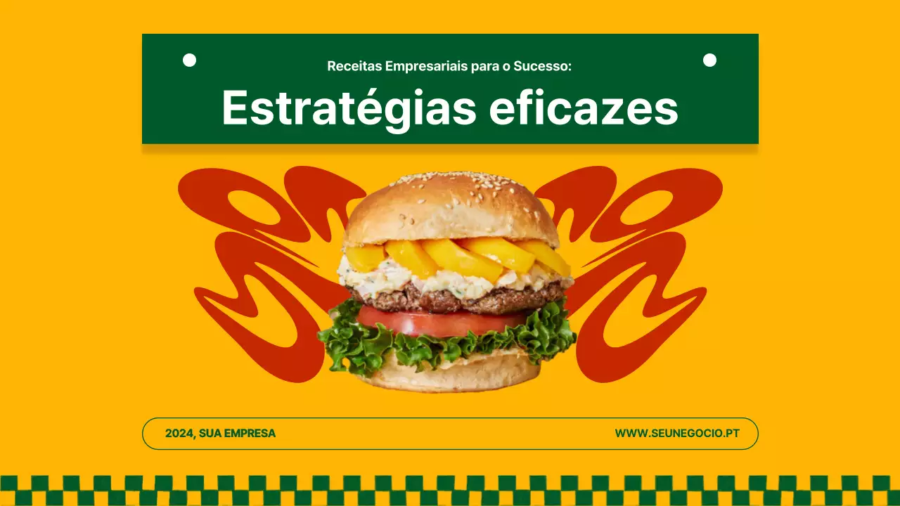 Estratégia empresarial da Yellow and Green Bold Burger