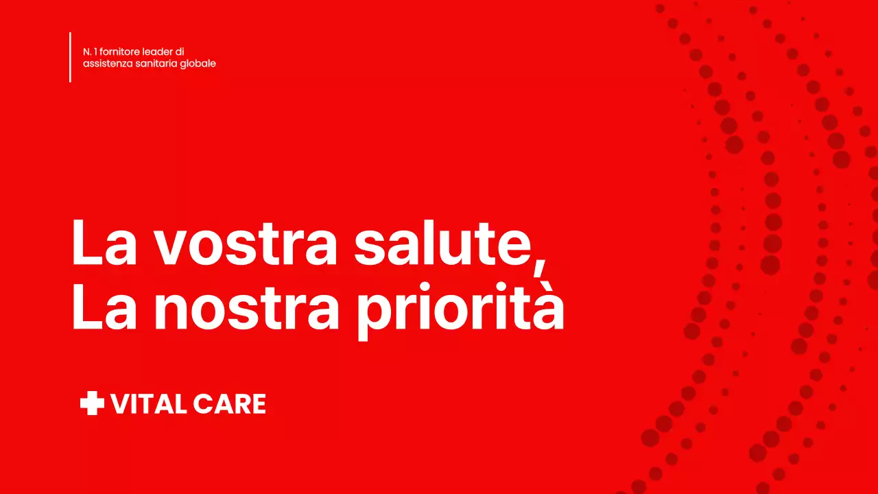 Rosso Bianco Moderno Pitch del prodotto sanitario