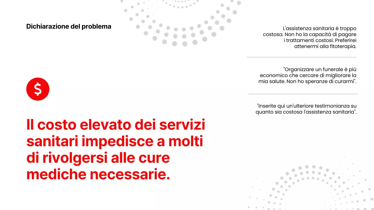 Rosso Bianco Moderno Pitch del prodotto sanitario