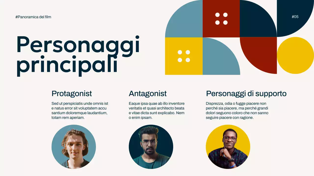 Avorio Navy Giallo Semplice Minimal Pop Panoramica della campagna cinematografica