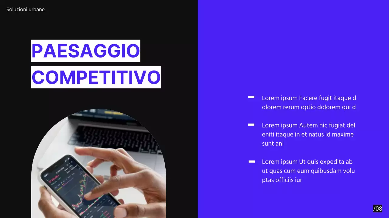 Viola Nero Moderno Minimale Proposta di Pitch Deck