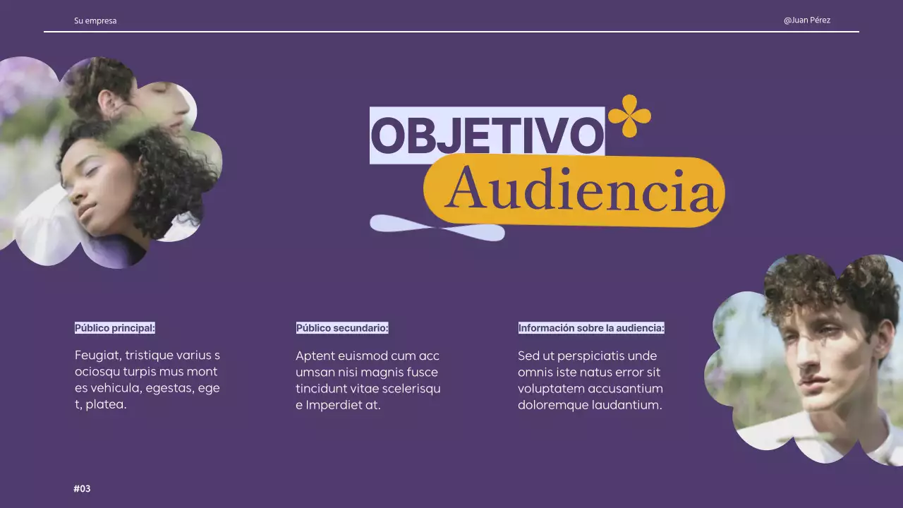 Marfil Violeta Amarillo Retro Diseño Creativo Directrices breves