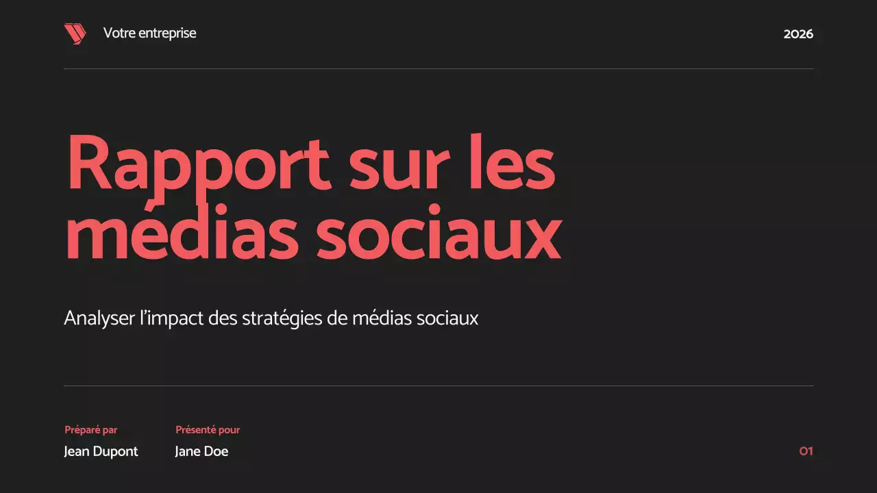 Black Red Bold Modern Social Media Report Proposal