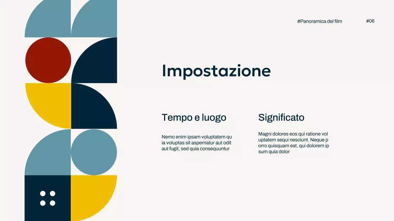 Avorio Navy Giallo Semplice Minimal Pop Panoramica della campagna cinematografica