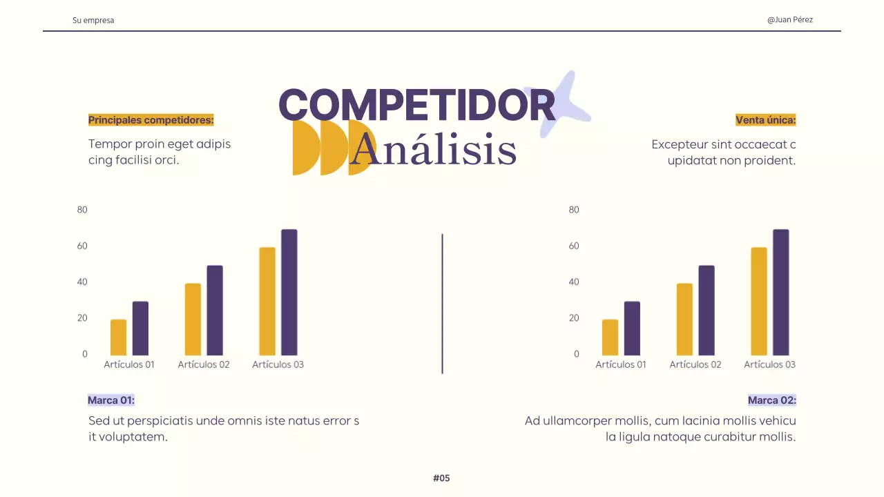 Marfil Violeta Amarillo Retro Diseño Creativo Directrices breves