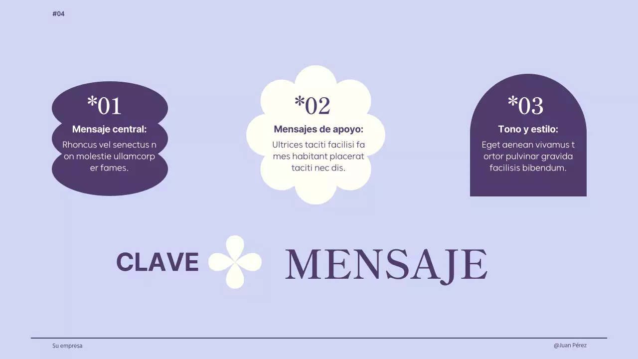 Marfil Violeta Amarillo Retro Diseño Creativo Directrices breves