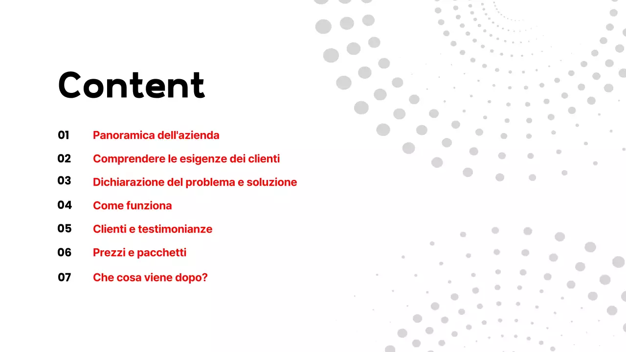 Rosso Bianco Moderno Pitch del prodotto sanitario