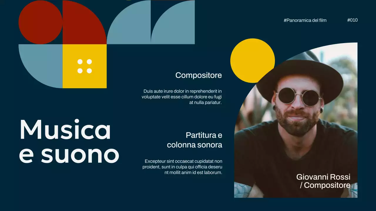 Avorio Navy Giallo Semplice Minimal Pop Panoramica della campagna cinematografica