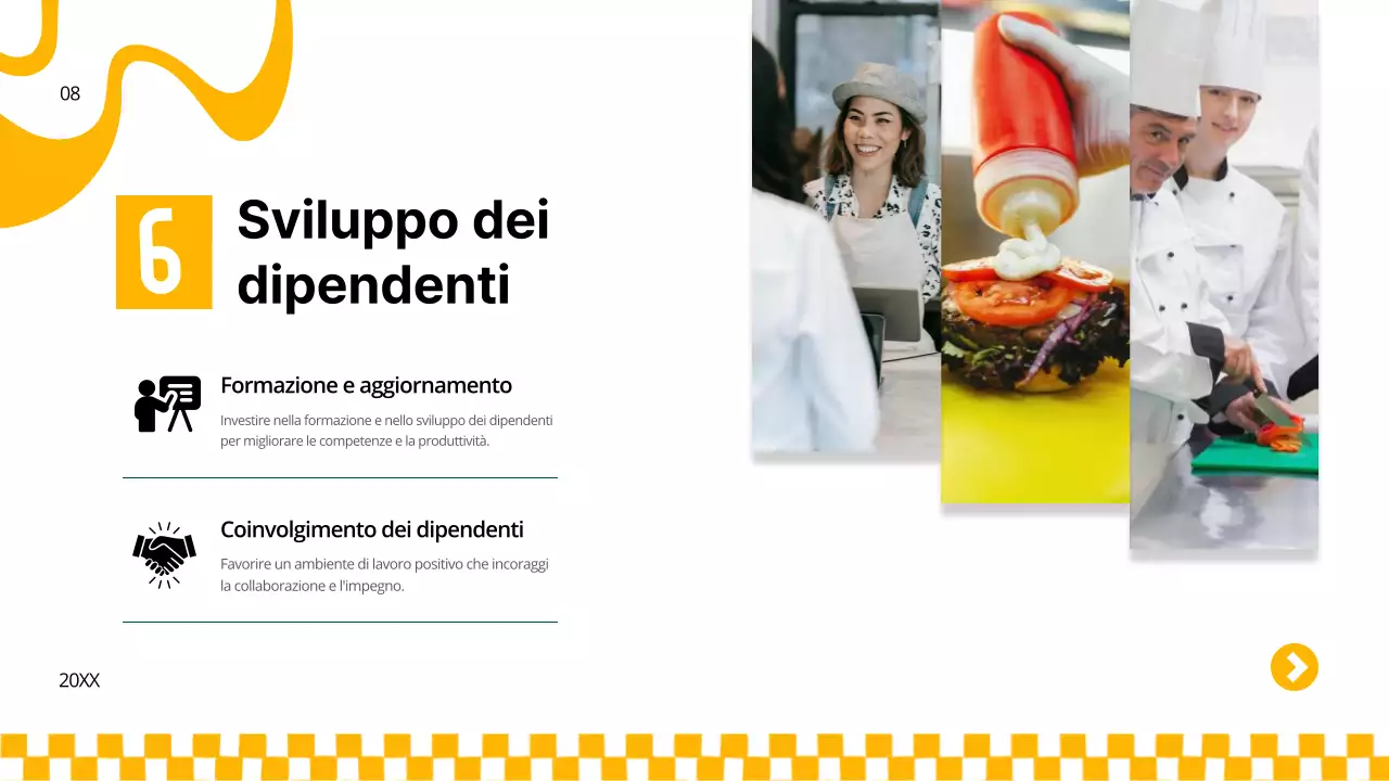 Strategia aziendale del burger giallo e verde in grassetto