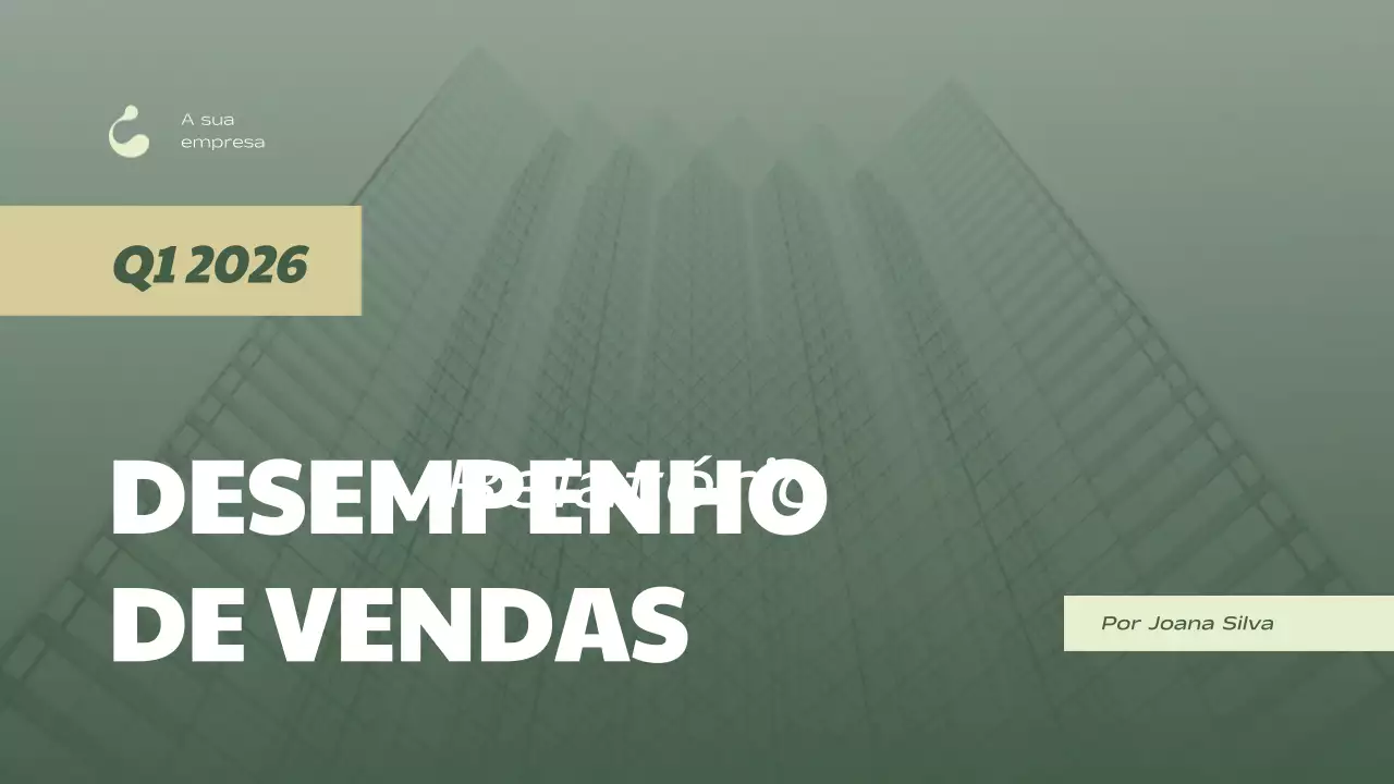 Relatório de desempenho de vendas comerciais simples da Green Beige