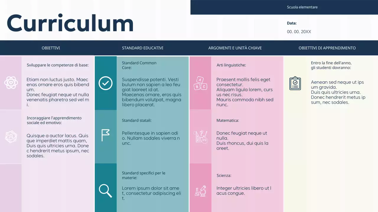 Viola Verde Pianura Piano di studio di base per l'aula Presentazione