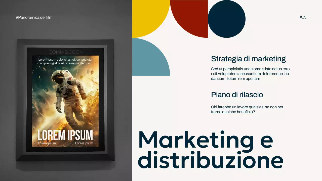 Avorio Navy Giallo Semplice Minimal Pop Panoramica della campagna cinematografica