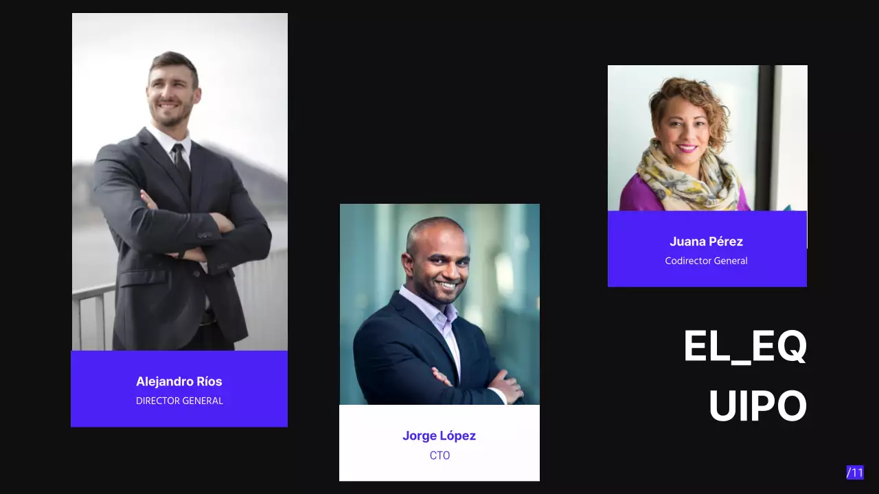 Púrpura Negro Moderno Minimal Pitch Deck propuesta