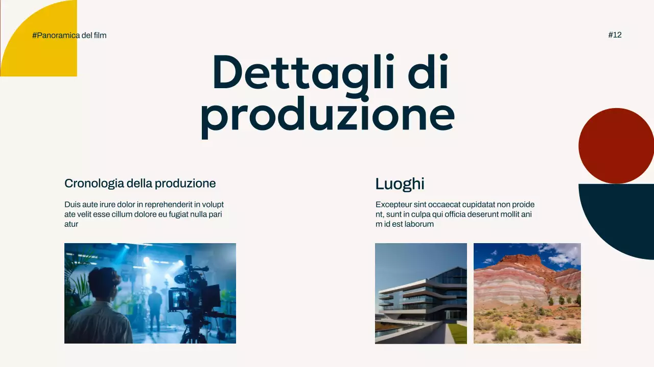 Avorio Navy Giallo Semplice Minimal Pop Panoramica della campagna cinematografica