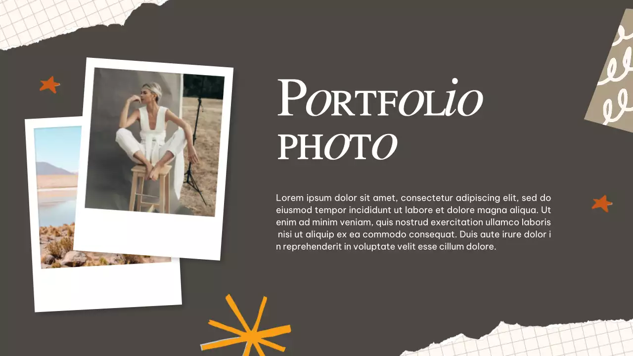 Portefeuille créatif beige et rétro