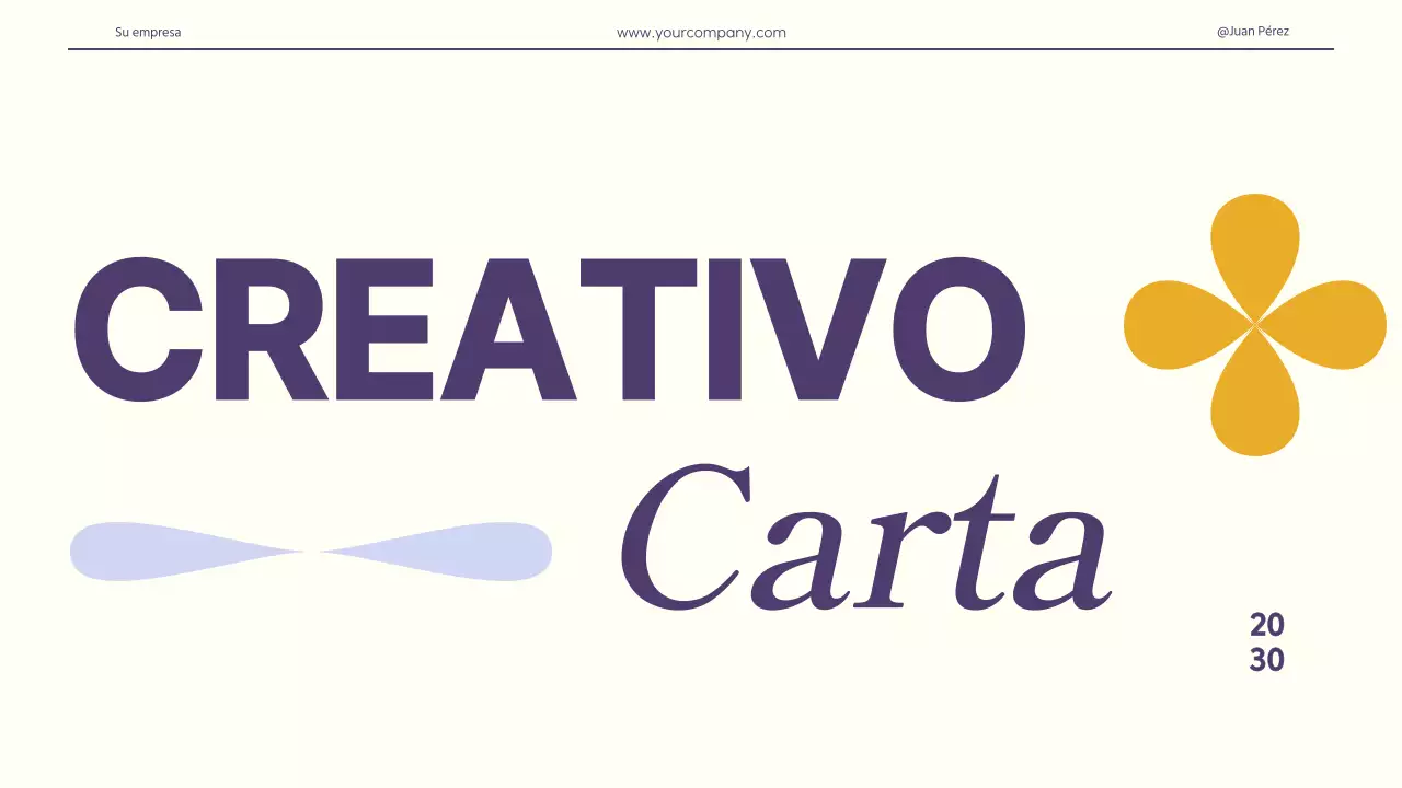 Marfil Violeta Amarillo Retro Diseño Creativo Directrices breves