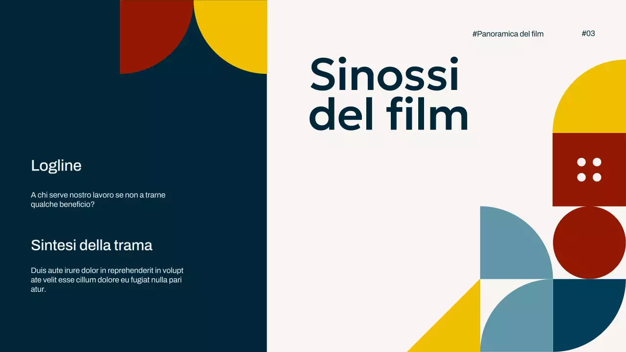 Avorio Navy Giallo Semplice Minimal Pop Panoramica della campagna cinematografica