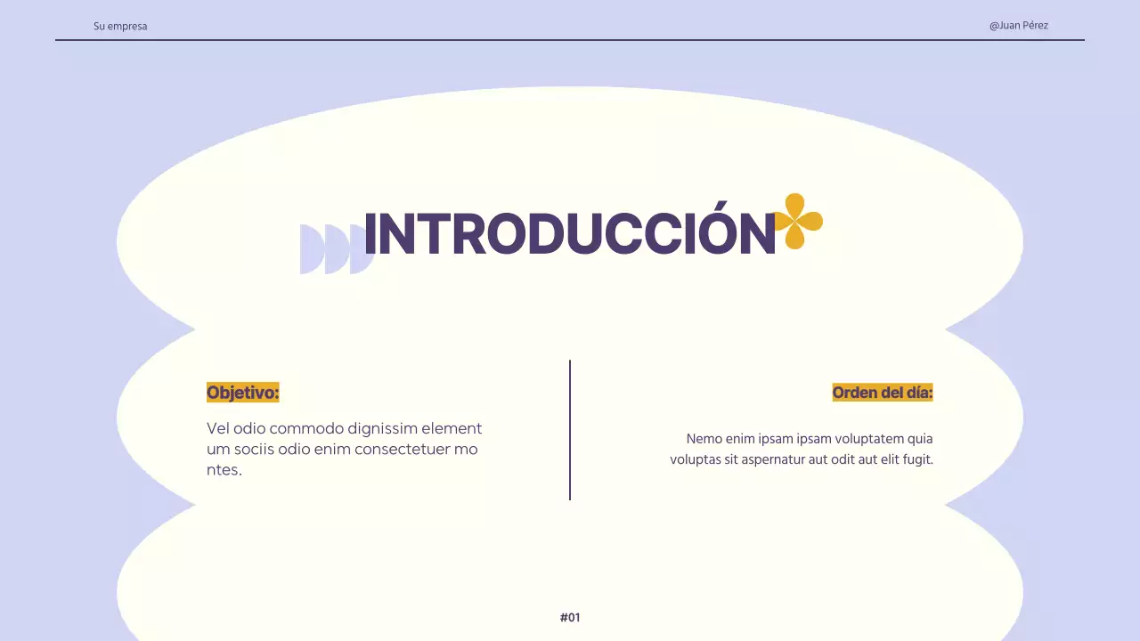 Marfil Violeta Amarillo Retro Diseño Creativo Directrices breves