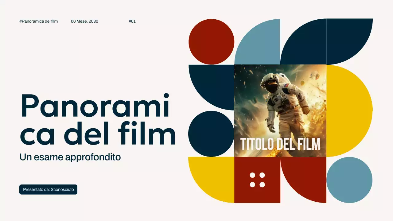 Avorio Navy Giallo Semplice Minimal Pop Panoramica della campagna cinematografica