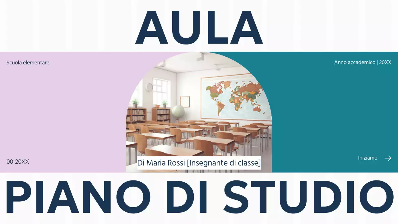 Viola Verde Pianura Piano di studio di base per l'aula Presentazione