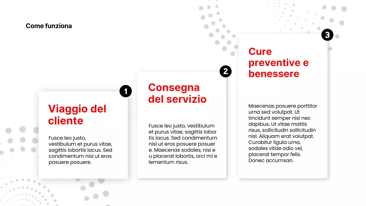 Rosso Bianco Moderno Pitch del prodotto sanitario