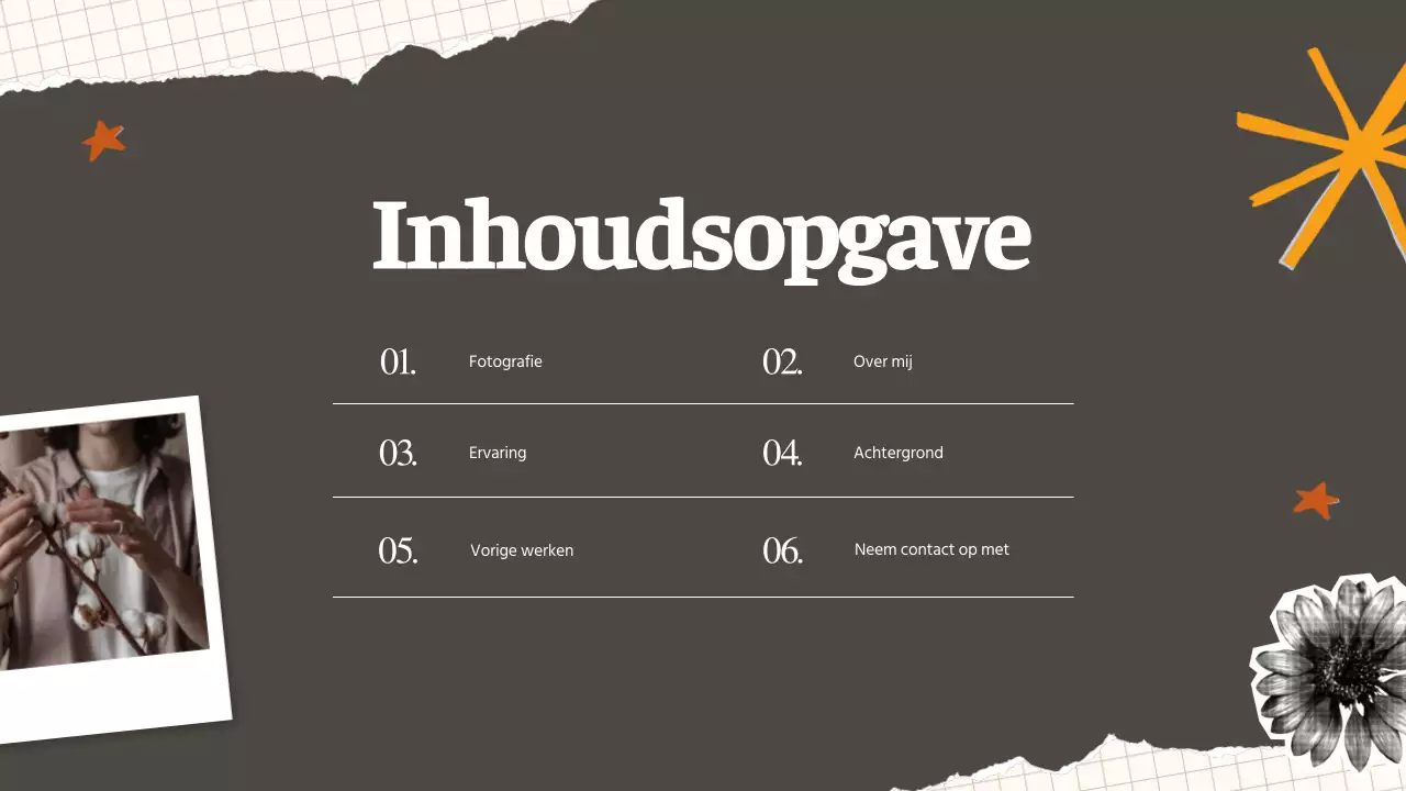 Beige Retro Creatief Portfolio