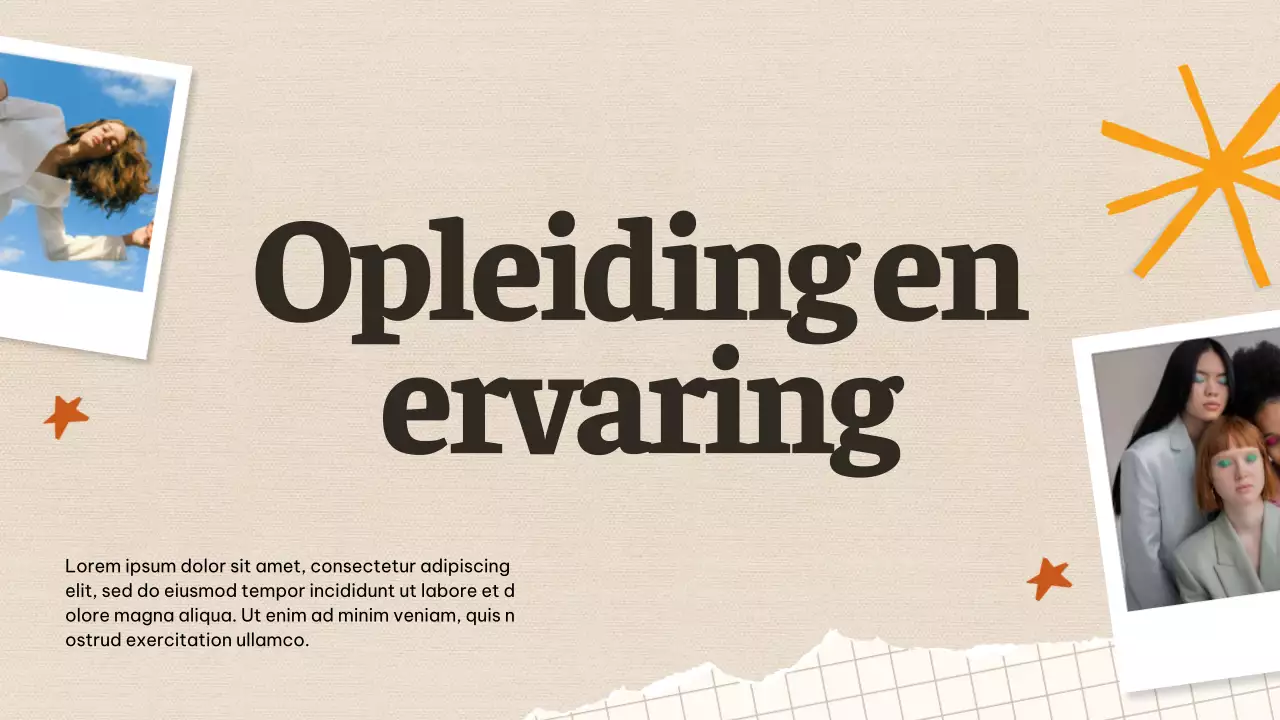 Beige Retro Creatief Portfolio